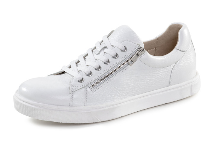 Slipper & Schnürschuhe - GINO GALANTE, klassische Herren-Sneaker, mit herausnehmbarem Fußbett, in Größe 040 bis 046, in Farbe WEISS Ansicht 1