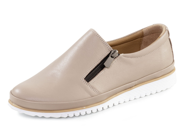 Slipper & Schnürschuhe - Andrea Conti Slipper aus Nappaleder, in Größe 036 bis 042, in Farbe KIESEL Ansicht 1
