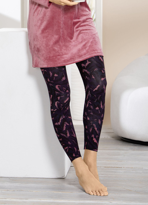 Homewear & Freizeitmode - Leggings in Premium Qualität, in Größe 036 bis 054, in Farbe AZALEE-BUNT Ansicht 1