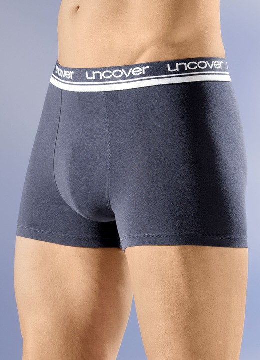 Pants & Boxershorts - uncover by Schiesser, Dreierpack Pants mit Elastikbund, in Größe 004 bis 009, in Farbe 3X MARINE Ansicht 1