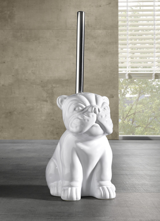 Wohnen - WC-Garnitur im Hunde-Design, in Farbe WEISS