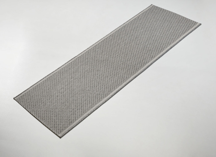 Läufer & Stufenmatten - Flache Läufer in Sisaloptik nach Wunschmass, in Größe 102 (Läufer, 67 cm breit) bis 106 (Läufer, 100 cm breit), in Farbe HELLGRAU Ansicht 1