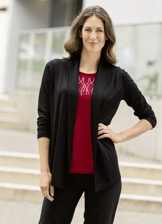 Shirtjacke in verschlussloser Form