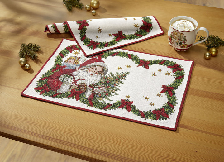 Tischdecken - Gobelin-Tischserie aus dem Hause Villeroy & Boch, in Farbe CREME-ROT, in Ausführung Platz-Set Ansicht 1
