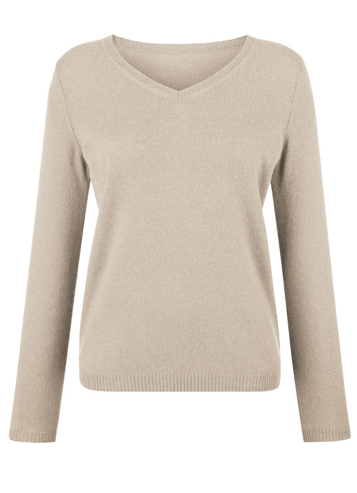 Pullover & Strickmode - Pullover mit Kaschmir-Anteil, in Größe 038 bis 052, in Farbe BEIGE Ansicht 1