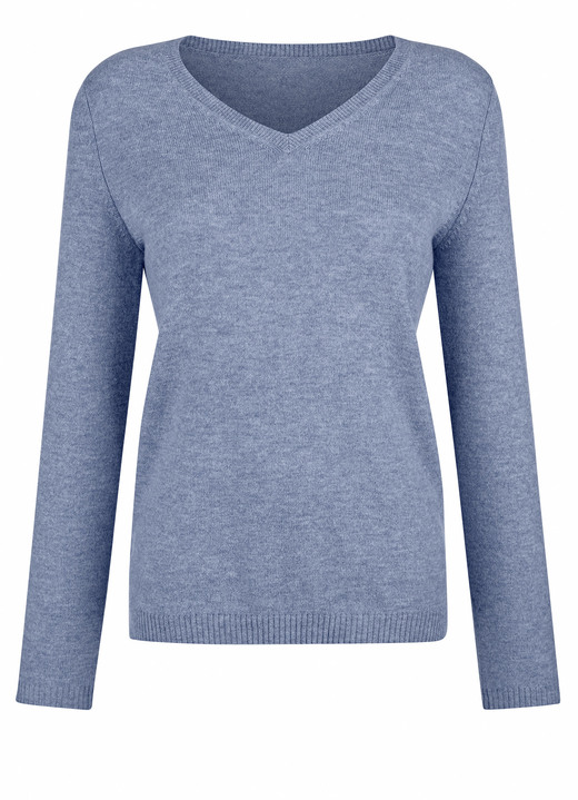 Pullover & Strickmode - Pullover mit Kaschmir , in Größe 038 bis 052, in Farbe HELLBLAU Ansicht 1