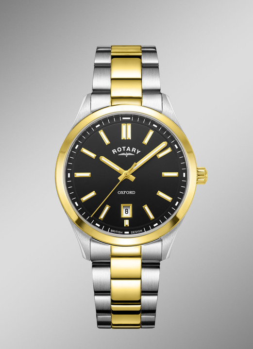 Rotary - Rotary Quartz-Herrenuhr mit Edelstahlbandgehäuse, in Farbe  Ansicht 1