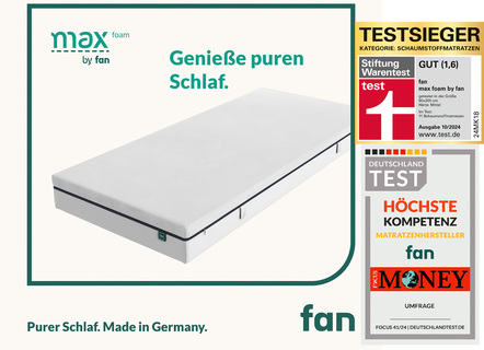 TESTSIEGER Mehrzonen-Matratze „max foam by fan“