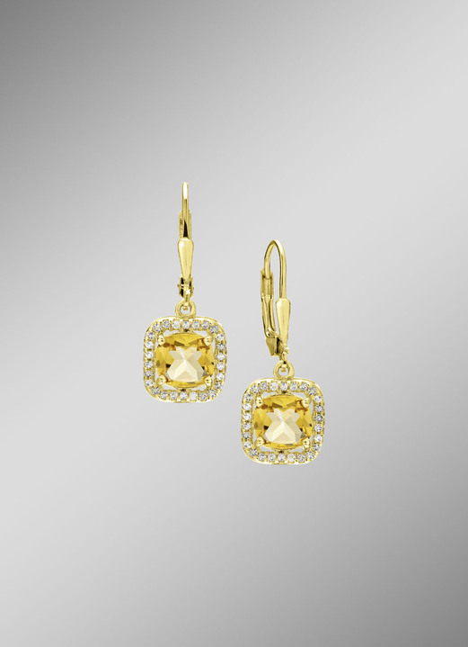 Ohrschmuck - Eleganter Glanz: Ohrringe mit echt Citrin, in Farbe  Ansicht 1