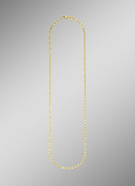 Halsketten - Exquisite Fantasieketten-Garnitur in Gold 375/- fein, in Farbe , in Ausführung Halskette, Länge 45 cm Ansicht 1