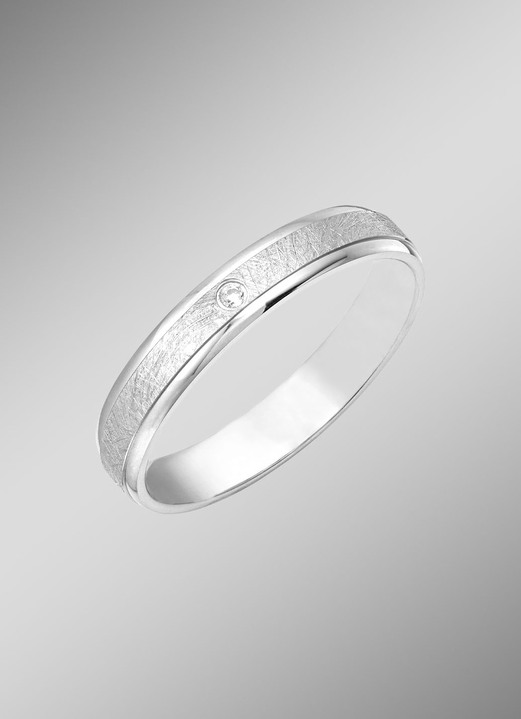 Ringe - Bezaubernder Partnerring in Silber, in Größe 160 bis 240, in Farbe , in Ausführung Mit synth. Zirkonia Ansicht 1