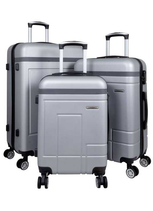 Reisegepäck - Hartschalen-Kofferset, 3-teilig, in Farbe SILBER Ansicht 1