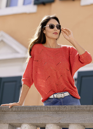 Pullover mit edlen Glitzerakzenten
