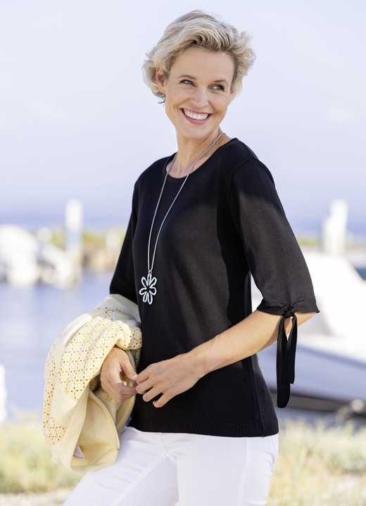 Basics - Pulli in sehr weichem Griff, in Größe 036 bis 052, in Farbe SCHWARZ