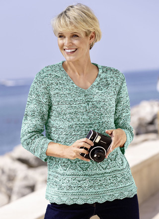 Pullover aus Melangegarn