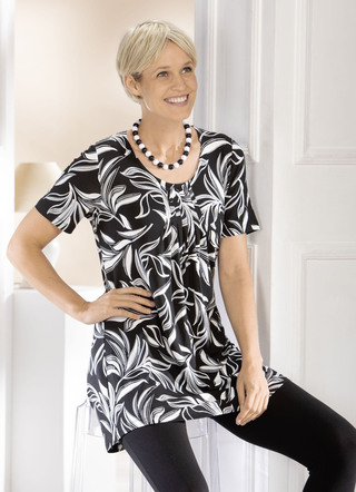 Longshirt mit Allover-Druck