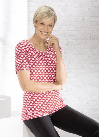 Shirt mit interessanter zweifarbiger Struktur in 2 Farben