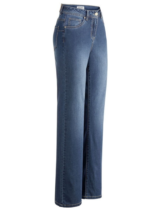 Hosen mit Knopf- und Reißverschluss - Modische Jeans in 5-Pocket-Form, in Größe 017 bis 050, in Farbe JEANSBLAU Ansicht 1