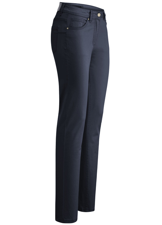 Hosen mit Knopf- und Reißverschluss - Jeans mit Push-up-Effekt, in Größe 018 bis 052, in Farbe MARINE Ansicht 1