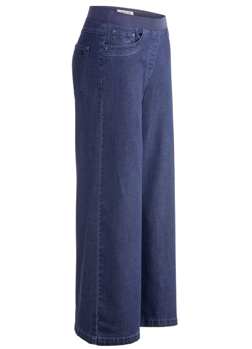 Culotten - Culotte in 5-Pocket-Form , in Größe 018 bis 052, in Farbe JEANSBLAU Ansicht 1