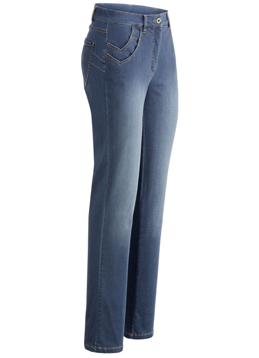 Hosen mit Knopf- und Reißverschluss - Jeans mit raffinierter Taschenlösung, in Größe 017 bis 050, in Farbe JEANSBLAU Ansicht 1