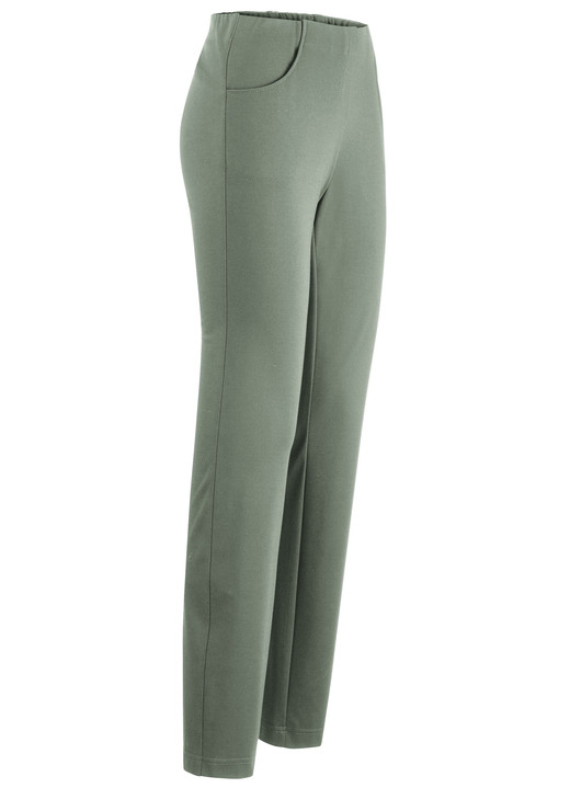 Hosen in Schlupfform - Hose mit angeschnittenem Bund, in Größe 018 bis 052, in Farbe OLIV Ansicht 1