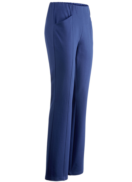 Hosen in Schlupfform - Jerseyhose mit ausgestellter Fußweite, in Größe 018 bis 054, in Farbe ROYALBLAU Ansicht 1