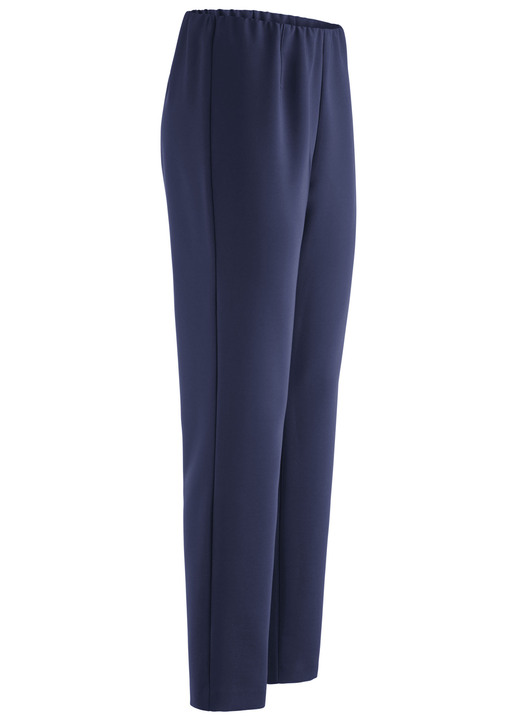 Hosen in Schlupfform - Knöchellange Hose mit angeschnittenem Bund Hosen in Schlupfform - Knöchellange Hose mit angeschnittenem Bund, in Größe 018 bis 052, in Farbe MARINE