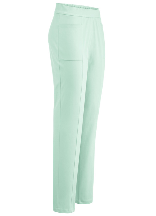 Hosen in Schlupfform - Hose mit abgesteppten Teilungsnähten, in Größe 018 bis 052, in Farbe MINT Ansicht 1