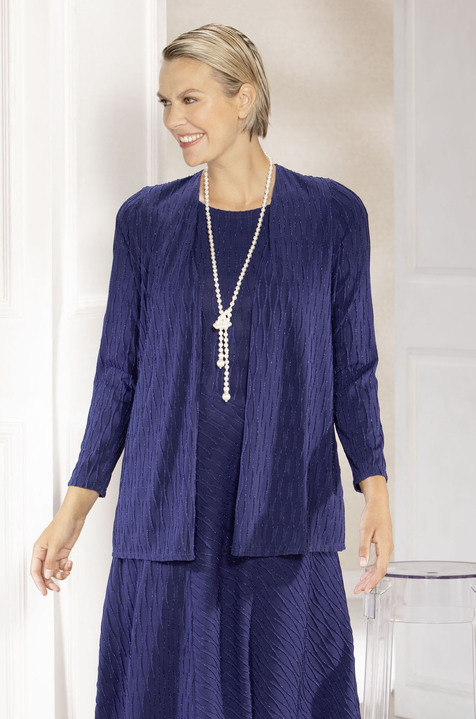 Abendmode - Figur umspielendes Chasuble Abendmode - Figur umspielendes Chasuble , in Größe 036 bis 054, in Farbe BLAU