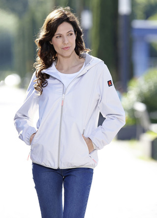 Funktionsjacke mit fester Kapuze