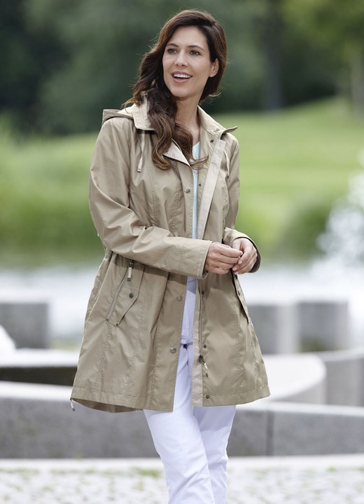 Lang - Longjacke mit abnehmbarer Kapuze Lang - Longjacke mit abnehmbarer Kapuze, in Größe 019 bis 054, in Farbe KORK