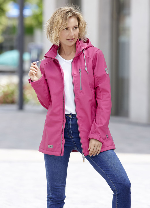 Kurz - Funktionsjacke mit abnehmbarer Kapuze Kurz - Funktionsjacke mit abnehmbarer Kapuze, in Größe 036 bis 052, in Farbe PINK
