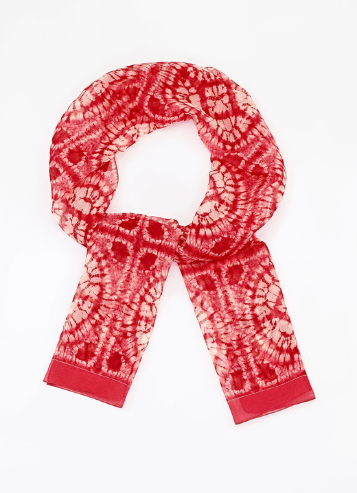Schals - Schal in Batik-Optik, in Farbe FEUERROT-BEIGE Ansicht 1