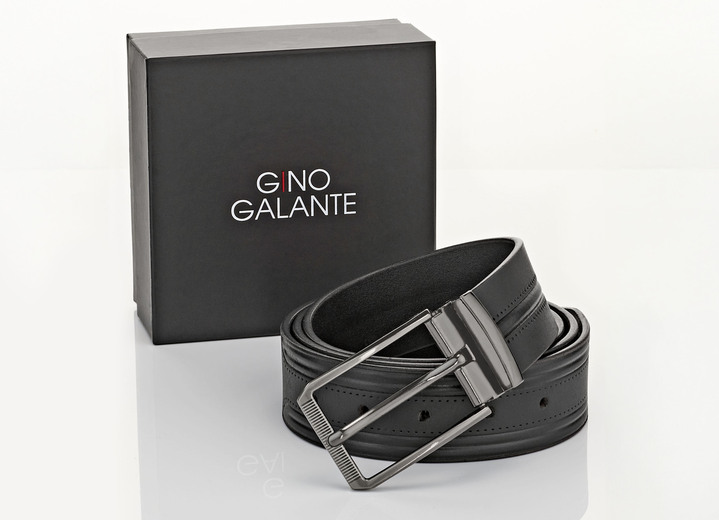Gürtel - GINO GALANTE Ledergürtel zum Kürzen, in Farbe SCHWARZ Ansicht 1