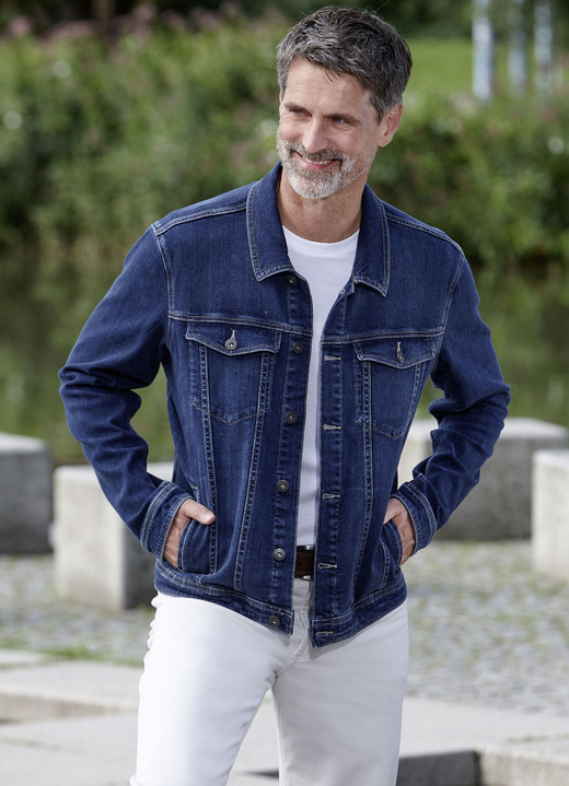 Jacken - Jeansjacke von „Paddock's“, in Größe 3XL (60) bis XXL (56/58), in Farbe JEANSBLAU Ansicht 1