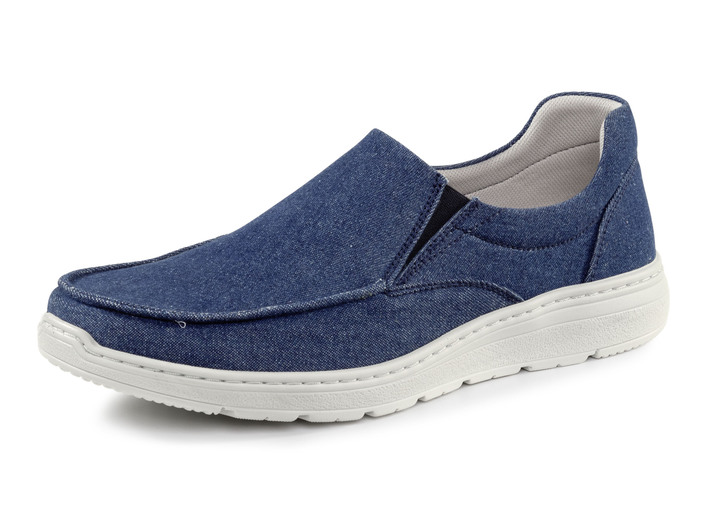 Slipper & Schnürschuhe - GINO GALANTE Slipper aus Jeansmaterial, in Größe 039 bis 046, in Farbe BLAU Ansicht 1