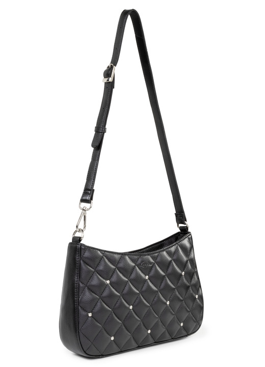 Taschen - Laurina Tasche mit angesagter Steppung und Ziernieten, in Farbe SCHWARZ Ansicht 1