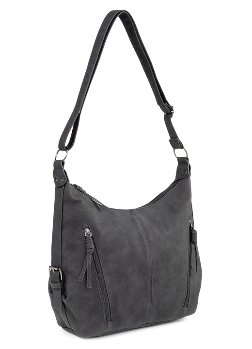 Taschen - Tasche aus weichem, dezent schattiertem Synthetik, in Farbe SCHWARZ Ansicht 1