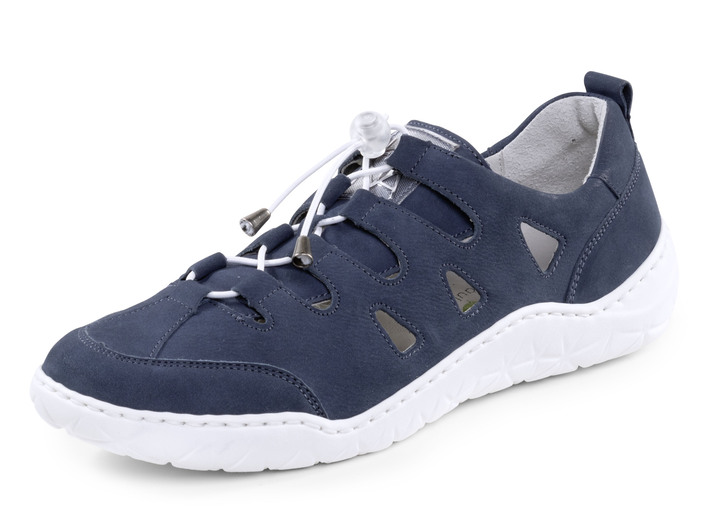 Slipper & Schnürschuhe - Waldläufer Slipper aus Nubukleder, in Größe 3 1/2 bis 8, in Farbe MARINE Ansicht 1