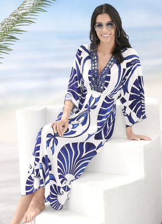 Laurina Kleid mit farbbrillantem Druckdessin