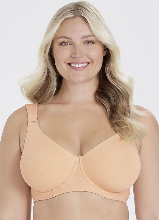 BH mit Formbügel - Miss Mary Bügel-BH mit hautsympathischer BIO-Baumwolle, in Größe 080 bis 105, in Cup B, in Farbe BEIGE Ansicht 1
