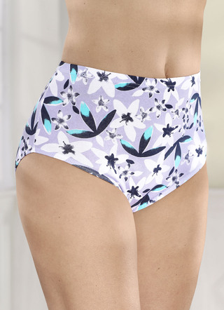 Viererpack Slips mit Floraldruck