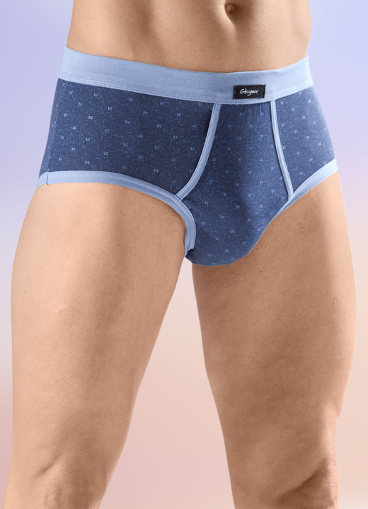 Slips & Unterhosen - Viererpack Slips mit Softbund, in Größe 005 bis 011, in Farbe 2X MARINE-HELLBLAU, 2X HELLBLAU-MARINE