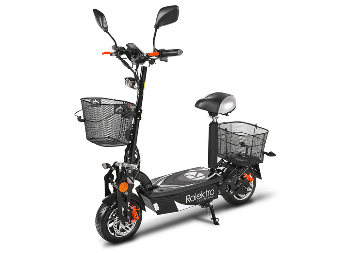 Akku-Zweiräder - Umweltfreundlich unterwegs mit dem Elektroroller E-Joy von Rolektro, in Farbe SCHWARZ, in Ausführung E-Joy 20 mit Blei-Gel-Akku Ansicht 1