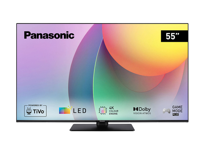 Fernseher - Panasonic 4K-Ultra-HD-LED-Smart-Fernseher, in Farbe SCHWARZ Ansicht 1