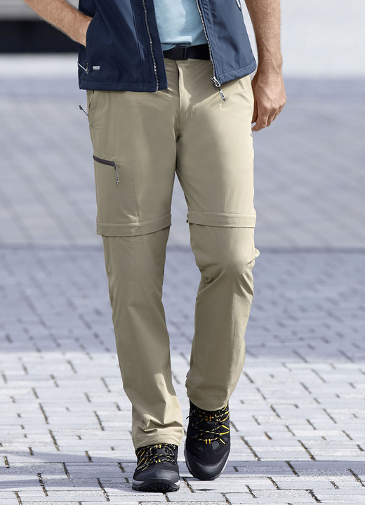 Freizeithosen - Zip-Off-Hose von „LPO“, in Größe 024 bis 058, in Farbe DUNKELBEIGE Ansicht 1