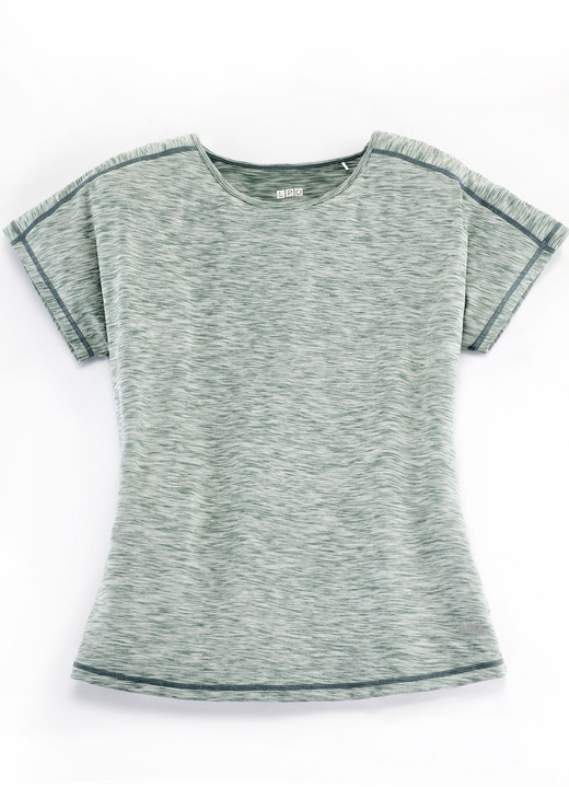 Freizeitanzüge - Funktionsshirt von „LPO“, in Größe 038 bis 050, in Farbe SALBEI MELIERT Ansicht 1