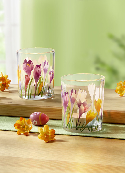 - Windlicht, 2er Set, aus Glas, in Farbe BUNT