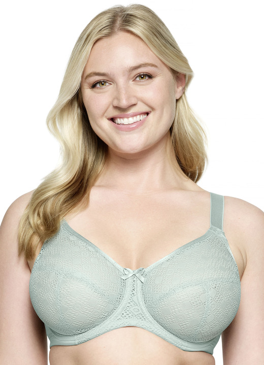 Glamorise - Glamorise Bügel-BH mit hübscher Elastikspitze, in Größe 075 bis 110, in Cup G, in Farbe JADE Ansicht 1